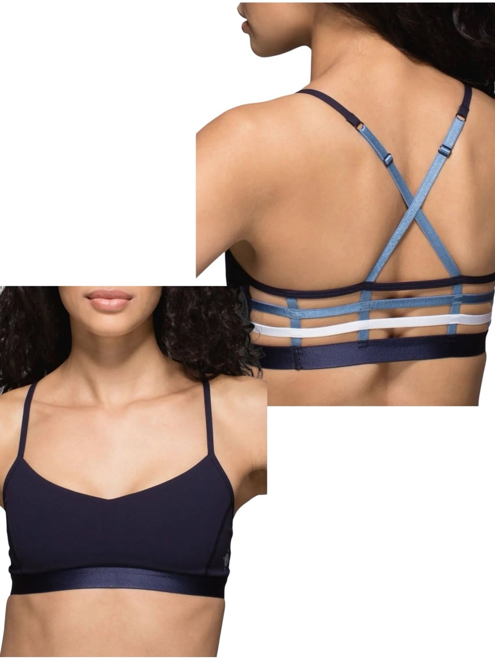 Lululemon Shala Yoga Light Support Sports Bra Navy Blue Size 4 A/B Cup Size